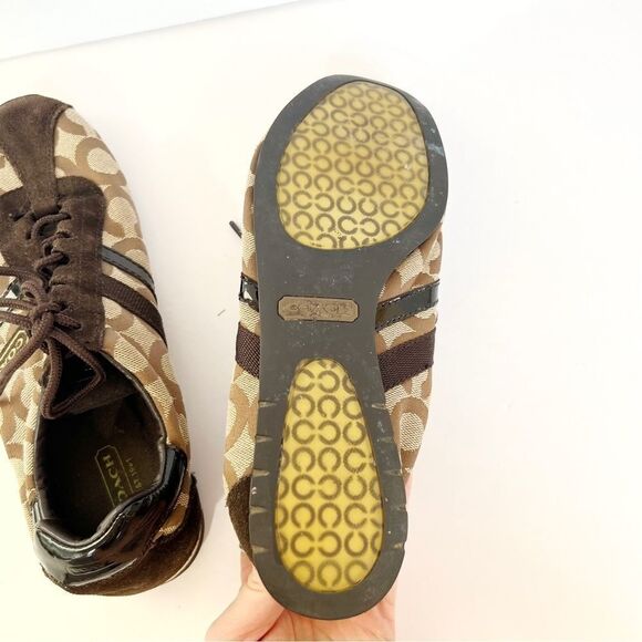 Coach Signature “Kathleen” Canvas Sneaker - Picture 5 of 9